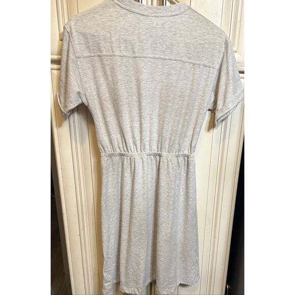 Zara Girls Short Sleeve Elastic Waist Wrap Skirt T-Shirt Dress Gray Size 11-12 - Picture 3 of 13